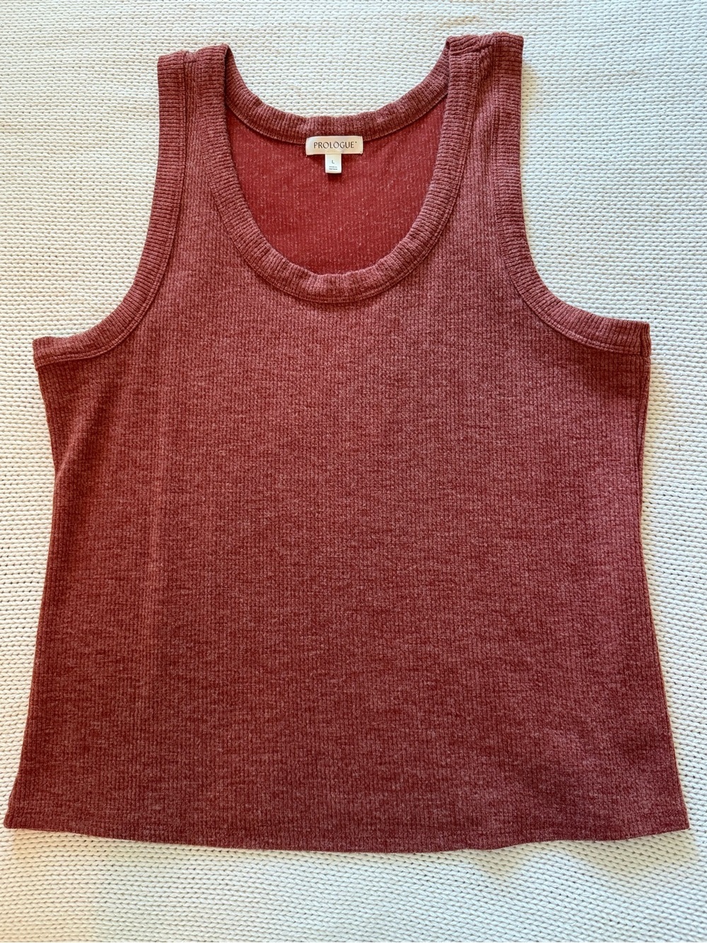 Prologue Ribbed Soft Scoop Neck Tank Size Large